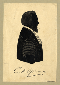 105979 Portret van C.W. Opzoomer, geboren 20 september 1821, hoogleraar in de letterkunde aan de Utrechtse hogeschool ...
